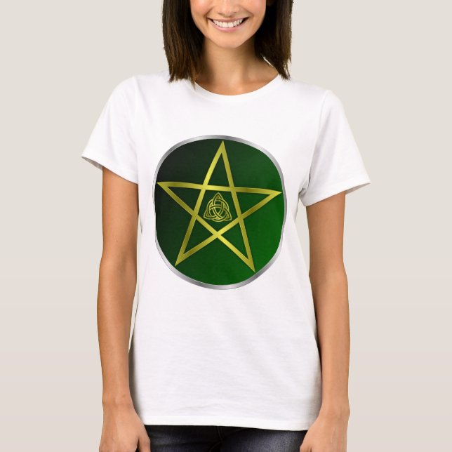 Gold-Pentagramm T-Shirt (Vorderseite)