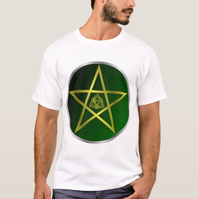 Gold-Pentagramm T-Shirt (Vorderseite)