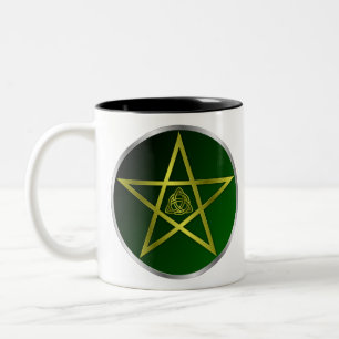 Gold-Pentagramm Zweifarbige Tasse