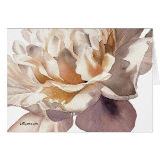 Gold Peony Fine Art Watercolor Grußkarte