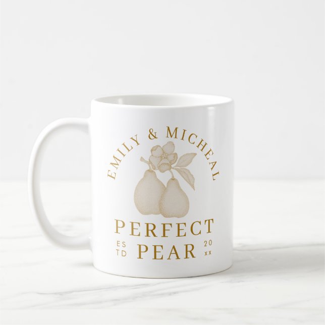 Gold Perfect Pear Brautparty Tasse (Links)