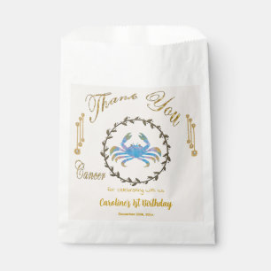 Gold & Perlen Krebs 1. Geburtstag Vielen Dank Geschenktütchen