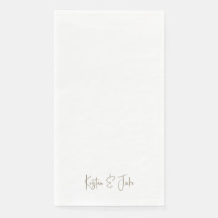 Gold Personalisierte Skriptnamen Papier Serviette