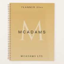 Gold Personalisierter Geschäftsplaner