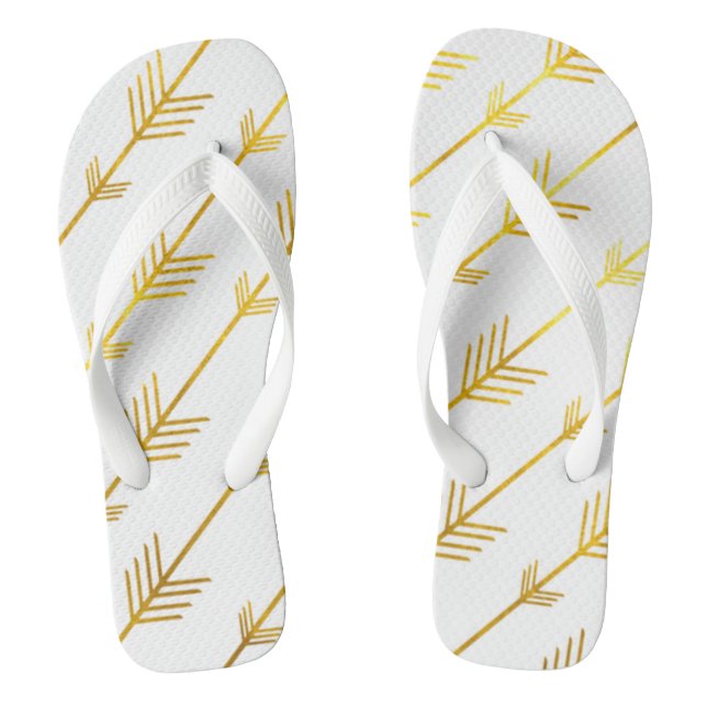 Gold Pfeile Flip Flops (Fußbett)