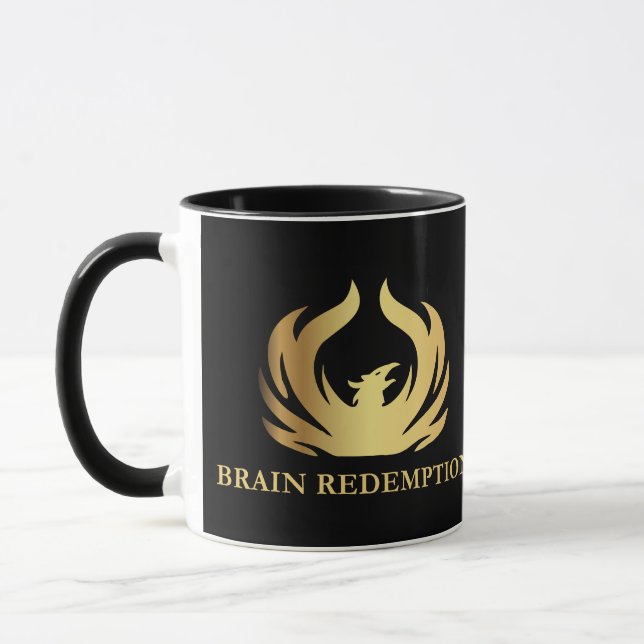 Gold Phoenix Brain Redemption Logo Tasse (Links)
