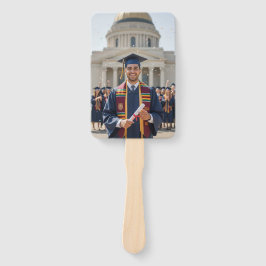 Gold Photo Personalized Graduation Fan Fächer