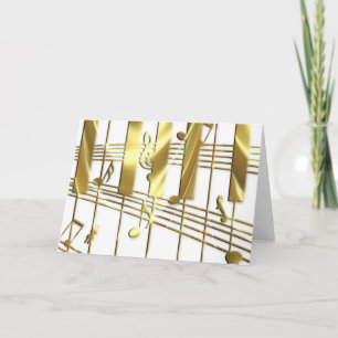 Gold Piano Keyboard Karte