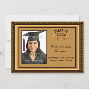 Gold Picture Frame Foto Card Ankündigung