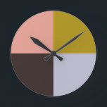 Gold Pink Chocolate Lavender Runde Wanduhr<br><div class="desc">2025</div>