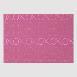 Gold Pink Girly Glam XOXO Liebe Seidenpapier