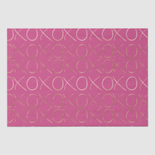 Gold Pink Girly Glam XOXO Liebe Seidenpapier