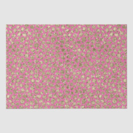 Gold Pink Glitz Leopard Print Seidenpapier