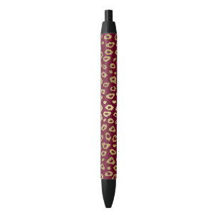 Gold Pink Ombre Leopard Print Kugelschreiber