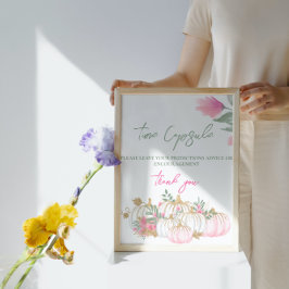 Gold Pink White Pumpkin Kleine Baby Time Kapsel Poster