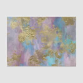 Gold, Pinks und Blues - Fine Decoupage Paper Seidenpapier