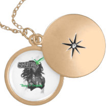 Gold plattierte Round Locket Necklace