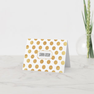 Gold Polka Dot Mitteilungskarten