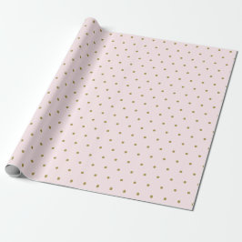 Gold Polka Dot Muster Blush Pink Geschenkpapier