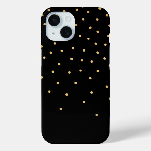 Gold Polka Dot Muster Tiny Hand Drawing Fading Case-Mate iPhone Hülle (Rückseite)