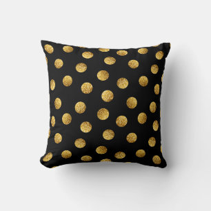 Gold Polka Dot: Nahtlos funkeln. Kissen