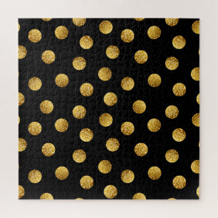 Gold Polka Dot: Nahtlos funkeln. Puzzle