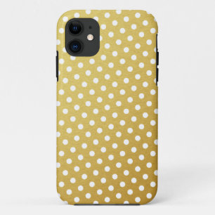 Gold Polka Dot Pattern iPhone Case