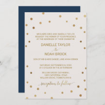 Gold Polka Dots Formal Wedding