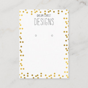 Gold Polka Dots Glitzer mit Grafikkarte Visitenkarte