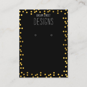 Gold Polka Dots Glitzer mit Grafikkarte Visitenkarte