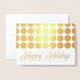Gold Polka Dots Happy Holidays Extravagantes Scrip Folienkarte