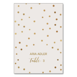 Gold Polka Dots Hochzeit Escort Platzkarten Tischnummer