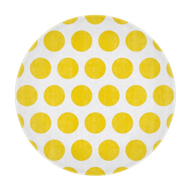 Gold Polka Dots Schneidebrett (Vorderseite)