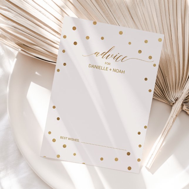 Gold Polka Dots Wedding Hinweiskarte (Von Creator hochgeladen)