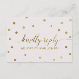 Gold Polka Dots Wedding Website UAWG Einladung