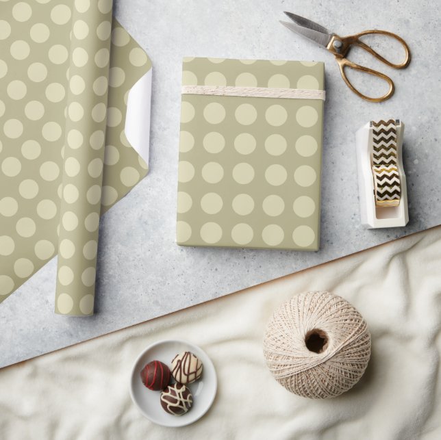 Gold Polka Dots Wrapping Paper Geschenkpapier (Basteln)