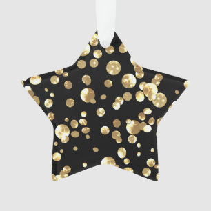 Gold Polka Punkte auf schwarzem Hintergrund . Ornament