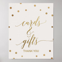 Gold Polka Punktkarten und Geschenkzeichen