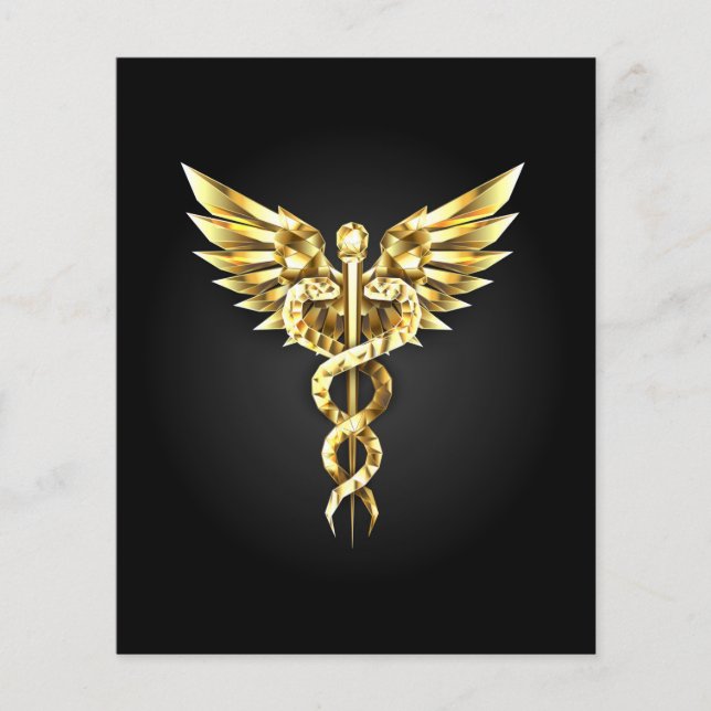 Gold Polygonal Symbol Caduceus (Vorderseite)