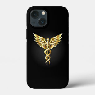 Gold Polygonal Symbol Caduceus Case-Mate iPhone Hülle