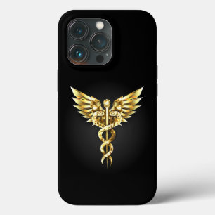 Gold Polygonal Symbol Caduceus Case-Mate iPhone Hülle