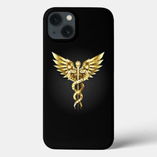 Gold Polygonal Symbol Caduceus Case-Mate iPhone Hülle