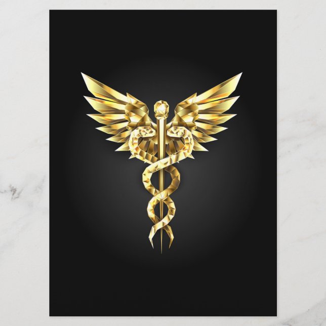 Gold Polygonal Symbol Caduceus Programm (Vorderseite)
