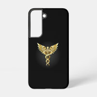 Gold Polygonal Symbol Caduceus