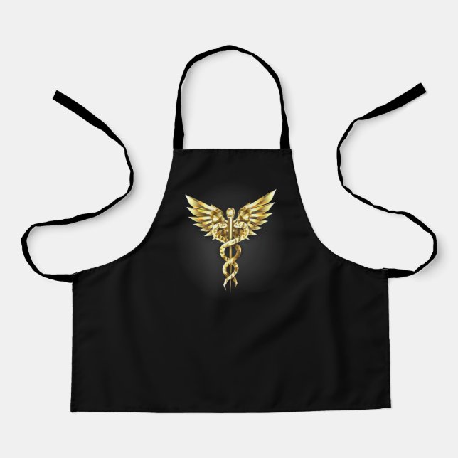 Gold Polygonal Symbol Caduceus Schürze (Vorderseite)
