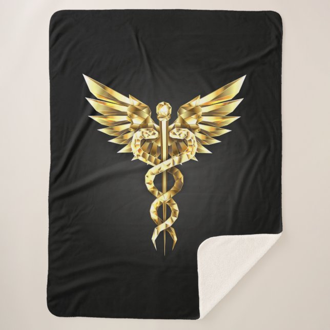 Gold Polygonal Symbol Caduceus Sherpadecke (Vorderseite)