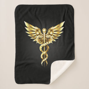 Gold Polygonal Symbol Caduceus Sherpadecke