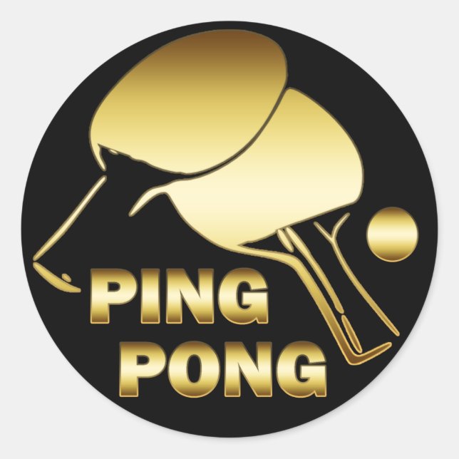 GOLD PONG RUNDER AUFKLEBER (Vorderseite)