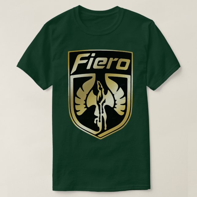 Gold Pontiac Fiero Logo T-Shirt (Design vorne)