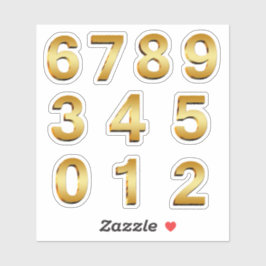 Gold-Postfach-Adressnummer Aufkleber